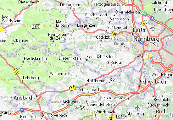 Karte Stadtplan Großhabersdorf