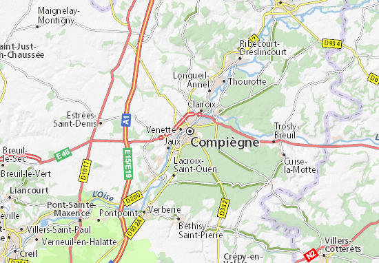 Karte Stadtplan Compiègne
