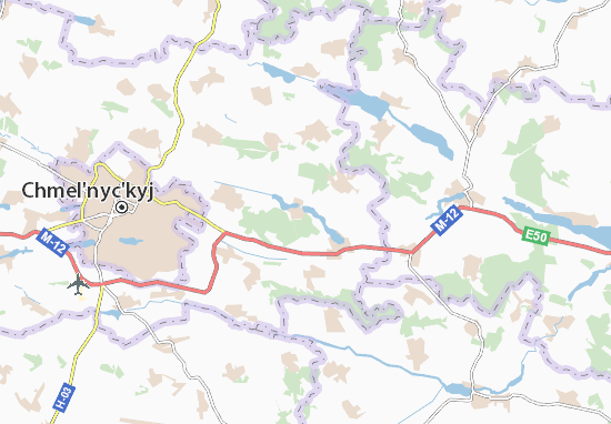 Karte Stadtplan Bakhmativtsi