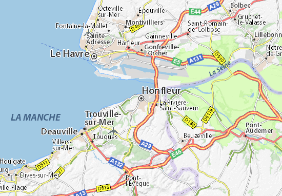 Karte Stadtplan Honfleur