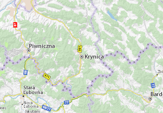 Kaart Plattegrond Krynica