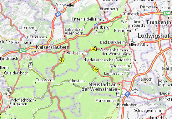 Karte Stadtplan Weidenthal