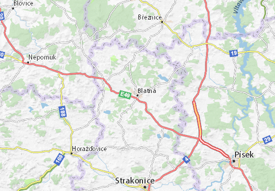 Karte Stadtplan Blatná