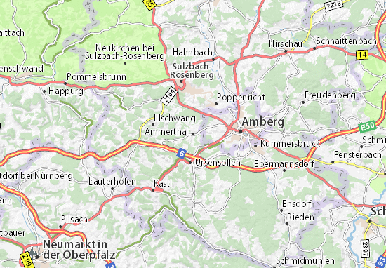 Karte Stadtplan Ammerthal