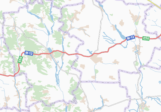 Karte Stadtplan Dybshche