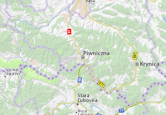 Karte Stadtplan Piwniczna