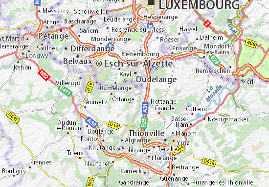 Karte Stadtplan Volmerange-les-Mines