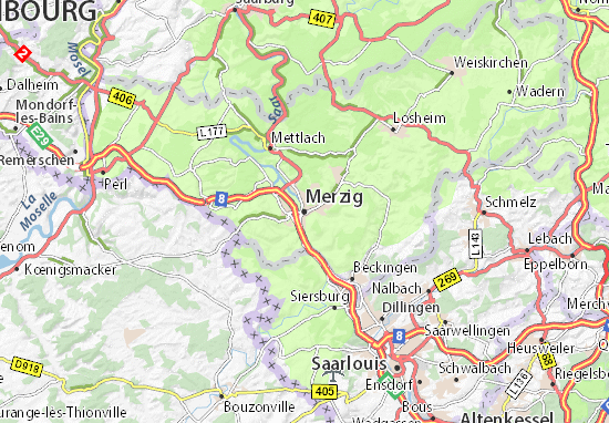 Kaart Plattegrond Merzig