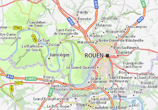 Kaart Plattegrond Saint-Martin-de-Boscherville