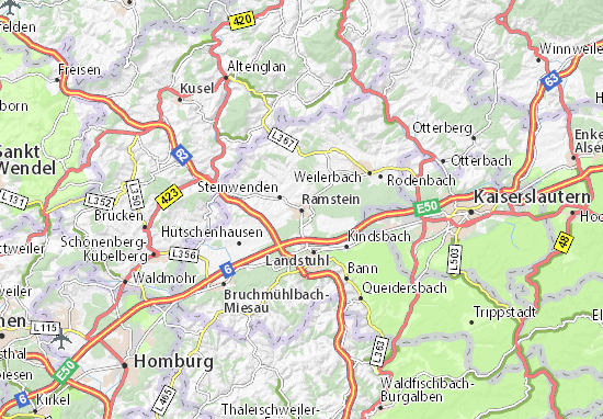 Karte Stadtplan Ramstein