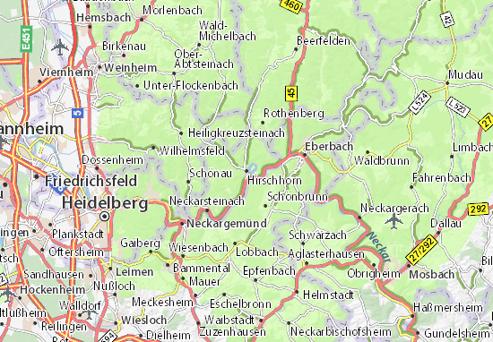 Karte Stadtplan Hirschhorn