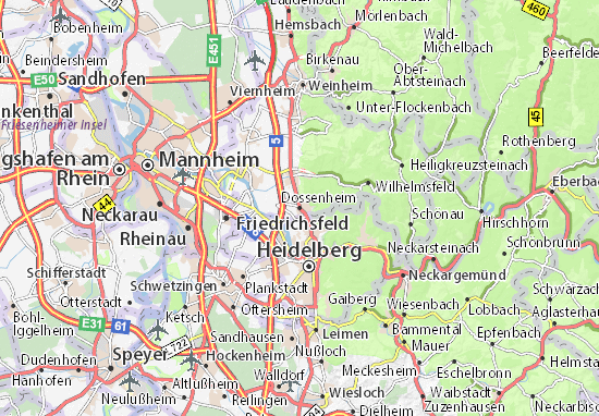 Karte Stadtplan Dossenheim
