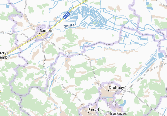 Karte Stadtplan Dolishnii Luzhok