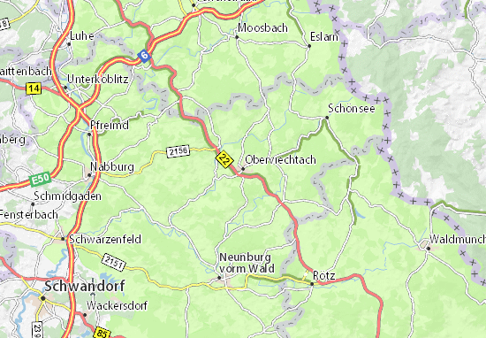 Mapa Oberviechtach