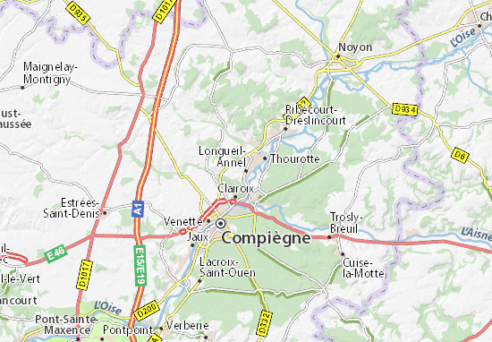 Longueil-Annel Map