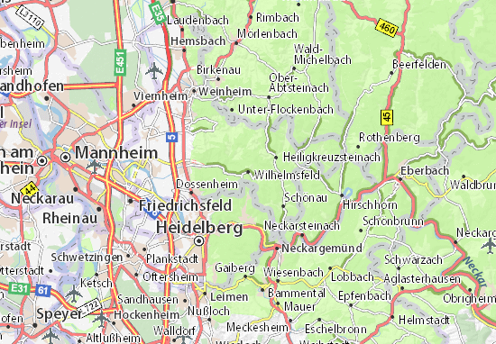 Karte Stadtplan Wilhelmsfeld