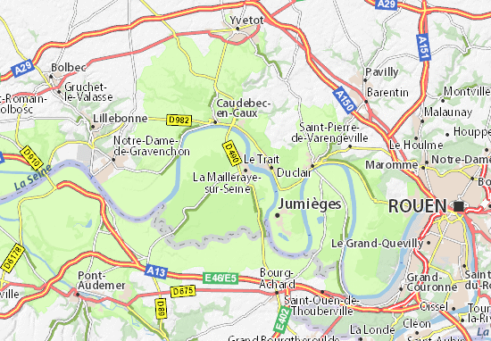 Kaart Plattegrond La Mailleraye-sur-Seine
