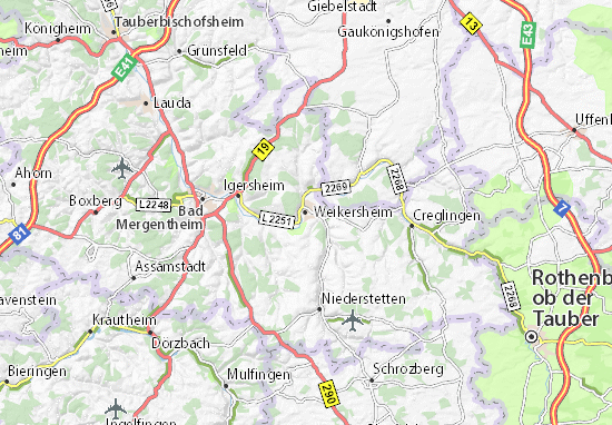 Karte Stadtplan Weikersheim