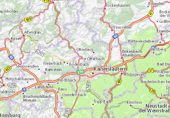 Karte Stadtplan Otterbach