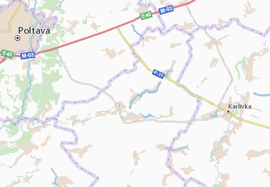 Kaart Plattegrond Bazylivshchyna