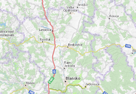 Kaart Plattegrond Boskovice