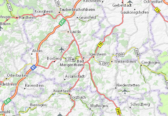 Kaart Plattegrond Bad Mergentheim