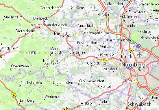 Karte Stadtplan Langenzenn