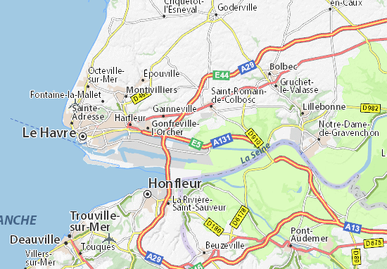 Karte Stadtplan Sandouville