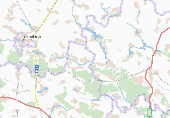 Kaart Plattegrond Uladivka