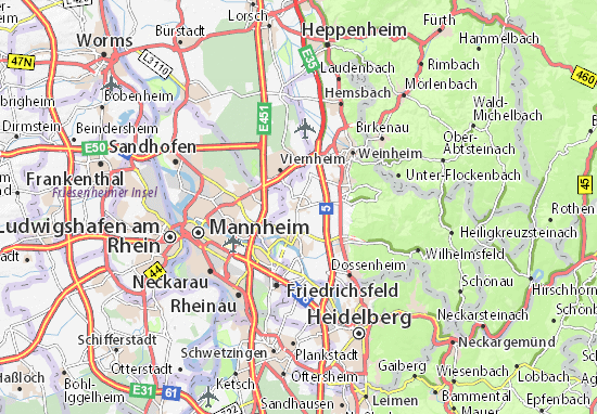 Karte Stadtplan Heddesheim