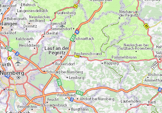 Karte Stadtplan Reichenschwand