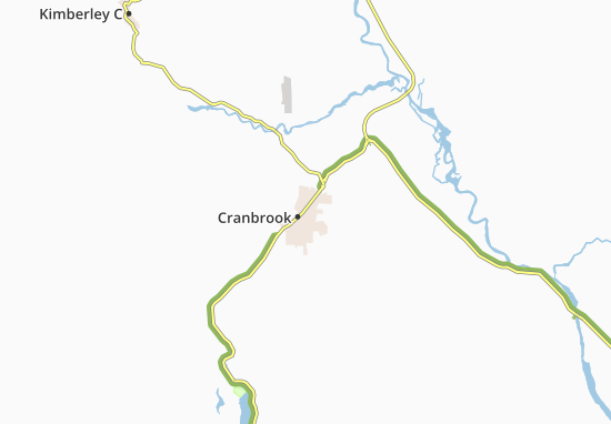 Karte Stadtplan Cranbrook