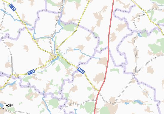 Karte Stadtplan Ozhehivka