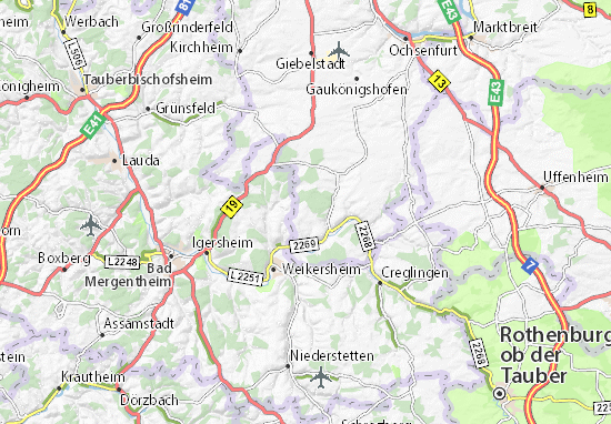 Karte Stadtplan Strüth