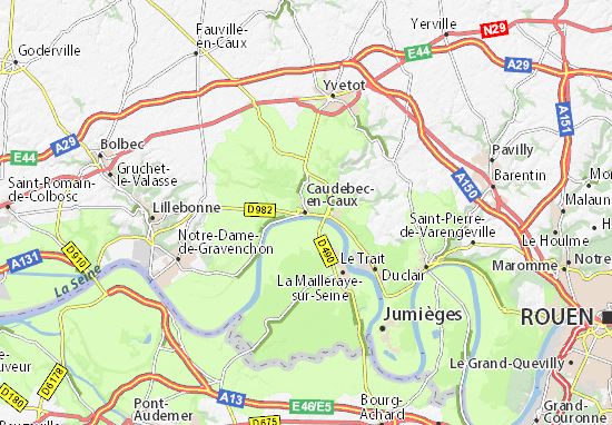 Karte Stadtplan Caudebec-en-Caux