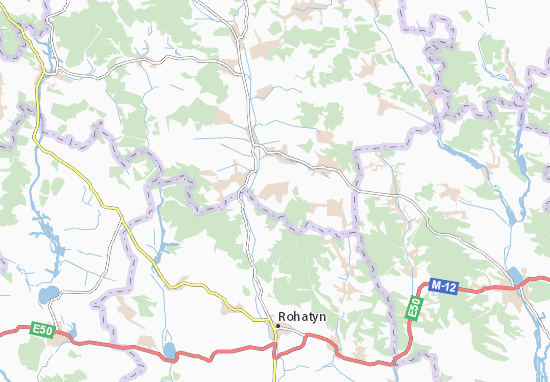 Karte Stadtplan Dusaniv