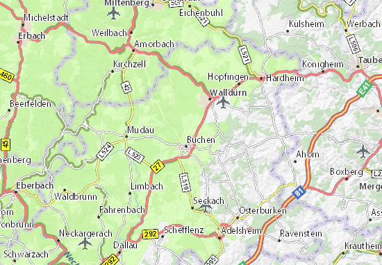 Karte Stadtplan Hainstadt