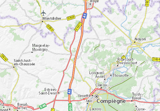 Karte Stadtplan Ressons-sur-Matz
