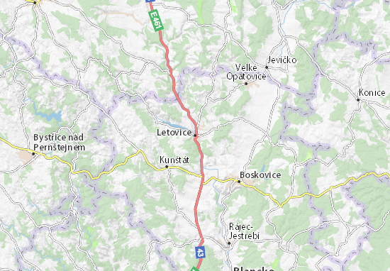 Kaart Plattegrond Letovice