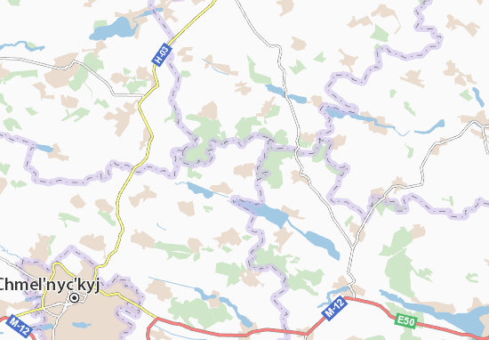 Karte Stadtplan Hnativtsi