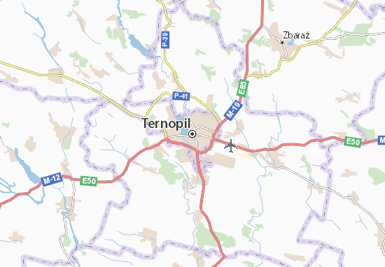 Karte Stadtplan Ternopil