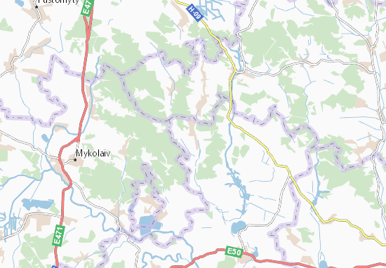 Karte Stadtplan Vybranivka