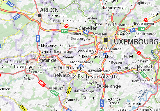 Reckange-sur-Mess Map