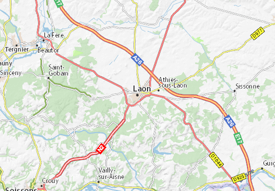 Karte Stadtplan Laon