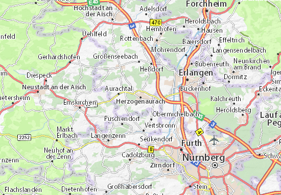Karte Stadtplan Herzogenaurach