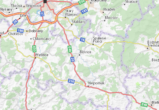 Blovice Map
