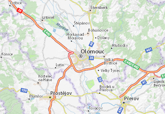 Karte Stadtplan Olomouc