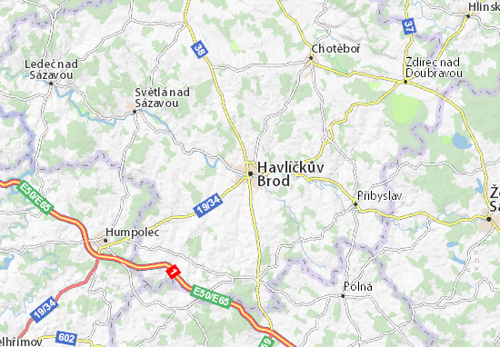 Karte Stadtplan Havlíčkův Brod