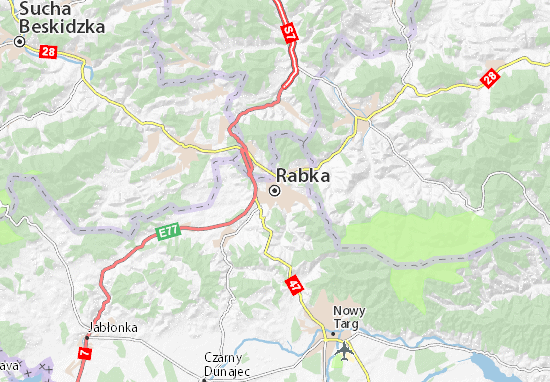 Karte Stadtplan Rabka