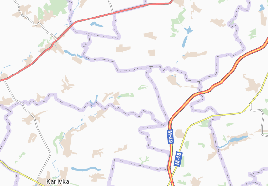 Mapa Hryakove